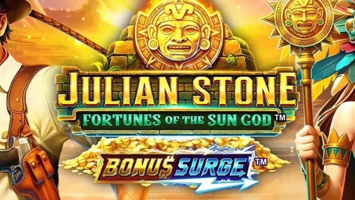 Pemandangan hutan Aztec dalam permainan slot Julian Stone: Fortunes of the Sun God™